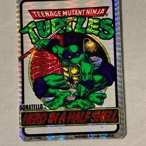 Teenage Mutant Ninja Turtles Donatello Holographic Sticker - Green & Purple